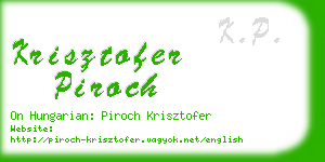 krisztofer piroch business card